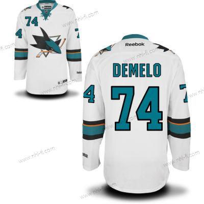 San Jose Sharks #74 Dylan Demelo Valkoinen Kolmas Paita – Miesten