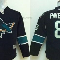 San Jose Sharks #8 Joe Pavelski Musta Paita – Lasten