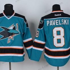 San Jose Sharks #8 Joe Pavelski Sininen Paita – Miesten