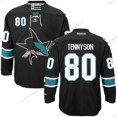 San Jose Sharks #80 Matt Tennyson Musta Vieras Paita – Miesten