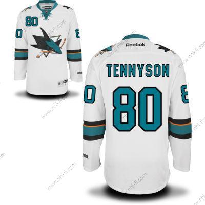 San Jose Sharks #80 Matt Tennyson Valkoinen Kolmas Paita – Miesten