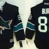 San Jose Sharks #88 Brent Burns Musta Vieras Paita – Lasten