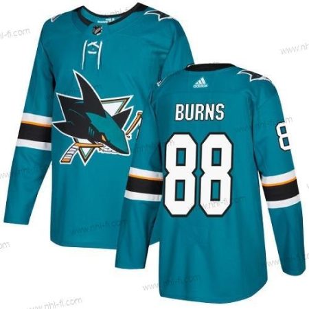 San Jose Sharks #88 Brent Burns Sinivihreä Kotiottelu Aito Ommeltu NHL Paita – Nuoret