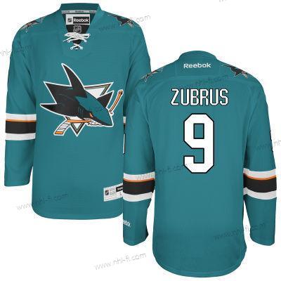 San Jose Sharks #9 Dainius Zubrus Sinivihreä Kotiottelu Paita – Miesten