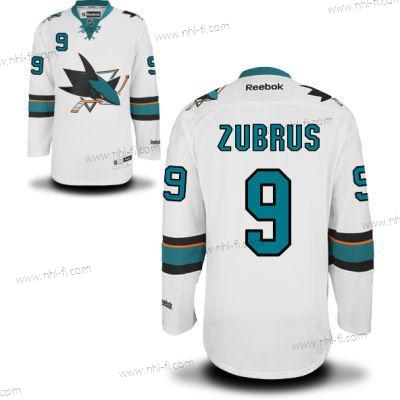 San Jose Sharks #9 Dainius Zubrus Valkoinen Kolmas Jääkiekko Paita – Miesten