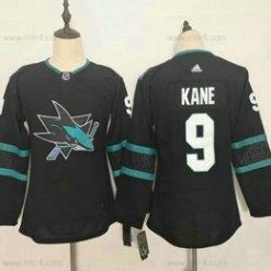 San Jose Sharks #9 Evander Kane New Musta Ommeltu NHL Paita – Nuoret