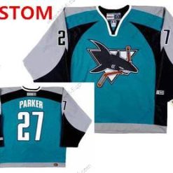 San Jose Sharks Räätälöidyt Sininen Harmaa Musta 2003 CCM Retro NHL Kotiottelu Jääkiekko Paita – Miesten