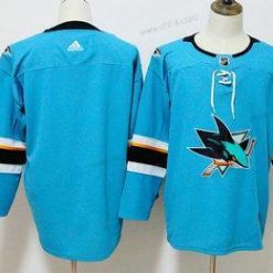 San Jose Sharks Tyhjä Sinivihreä Sininen 2017-2018 Jääkiekko Ommeltu NHL Paita – Miesten