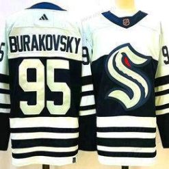 Seattle Kraken #95 Andre Burakovsky Sininen 2022 Käänteinen Retro Ommeltu Paita – Miesten