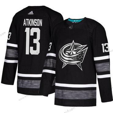 Sininen Jackets #13 Cam Atkinson Musta Aito 2019 All-Star Ommeltu Jääkiekko Paita – Miesten