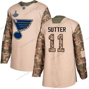 Sininens #11 Brian Sutter Maastokuvio Aito 2017 Veterans Day Stanley Cup Champions Ommeltu Jääkiekko Paita – Miesten