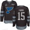 Sininens #15 Robby Fabbri Musta 1917-2017 100th Vuosipäivä Stanley Cup Champions Ommeltu Jääkiekko Paita – Miesten