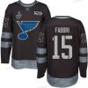 Sininens #15 Robby Fabbri Musta 1917-2017 100th Vuosipäivä Stanley Cup Final Bound Ommeltu Jääkiekko Paita – Miesten