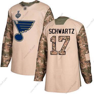 Sininens #17 Jaden Schwartz Maastokuvio Aito 2017 Veterans Day Stanley Cup Final Bound Ommeltu Jääkiekko Paita – Miesten