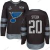 Sininens #20 Alexander Steen Musta 1917-2017 100th Vuosipäivä Stanley Cup Champions Ommeltu Jääkiekko Paita – Miesten