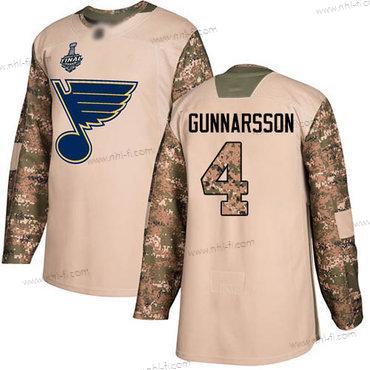 Sininens #4 Carl Gunnarsson Maastokuvio Aito 2017 Veterans Day Stanley Cup Final Bound Ommeltu Jääkiekko Paita – Miesten