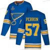 Sininens #57 David Perron Sininen Vaihtopaita Aito Stanley Cup Champions Ommeltu Jääkiekko Paita – Miesten