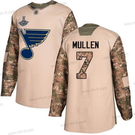 Sininens #7 Joe Mullen Maastokuvio Aito 2017 Veterans Day Stanley Cup Champions Ommeltu Jääkiekko Paita – Miesten