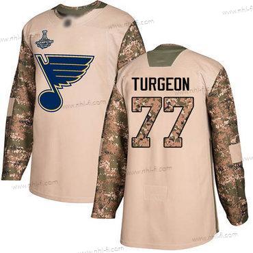 Sininens #77 Pierre Turgeon Maastokuvio Aito 2017 Veterans Day Stanley Cup Champions Ommeltu Jääkiekko Paita – Miesten