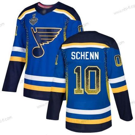 St. Louis Blues #10 Brayden Schenn Sininen Kotiottelu Aito 2019 Stanley Cup Final Bound Ommeltu Jääkiekko Paita Versio 2 – Miesten