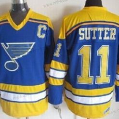 St. Louis Blues #11 Brian Sutter Sininen Retro CCM Paita – Miesten