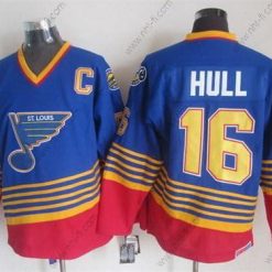 St. Louis Blues #16 Brett Hull 1995 Sininen Retro CCM Paita – Miesten