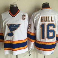 St. Louis Blues #16 Brett Hull 1998-99 Valkoinen CCM Vintage Paita – Miesten