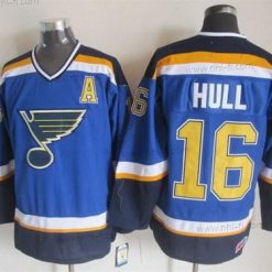 St. Louis Blues #16 Brett Hull 2014 Sininen Retro CCM Paita – Miesten