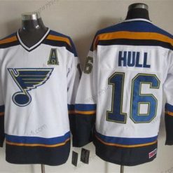 St. Louis Blues #16 Brett Hull 2014 Valkoinen Retro CCM Paita – Miesten