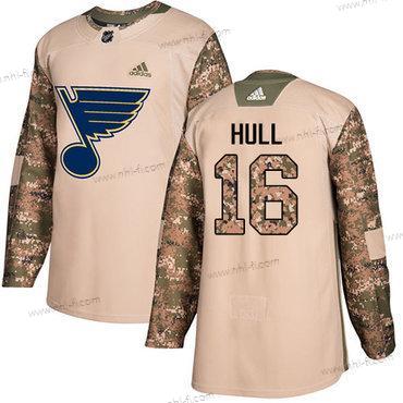 St. Louis Blues #16 Brett Hull Maastokuvio Aito 2017 Veterans Day Ommeltu NHL Paita – Nuoret