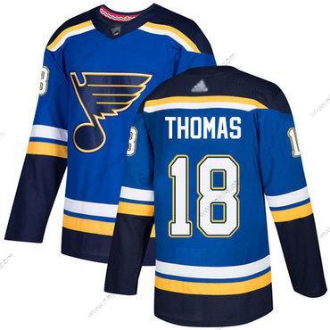 St. Louis Blues #18 Robert Thomas Sininen Kotiottelu Aito Ommeltu Jääkiekko Paita Versio 2 – Miesten