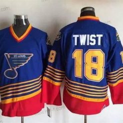 St. Louis Blues #18 Tony Twist 1995-96 Sininen CCM Vintage Paita – Miesten