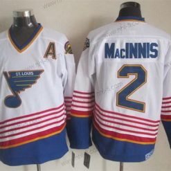 St. Louis Blues #2 Al Macinnis 1995 Valkoinen Retro CCM Paita – Miesten