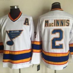 St. Louis Blues #2 Al Macinnis 1998-99 Valkoinen CCM Vintage Paita – Miesten