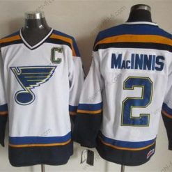 St. Louis Blues #2 Al Macinnis 2014 Valkoinen Retro CCM Paita – Miesten