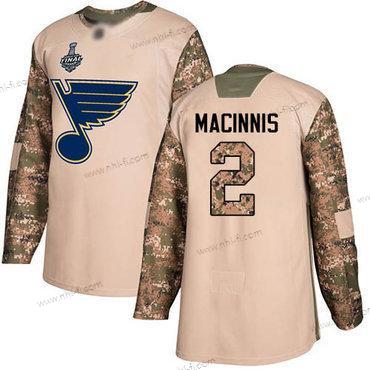 St. Louis Blues #2 Al Macinnis Maastokuvio Aito 2017 Veterans Day 2019 Stanley Cup Final Bound Ommeltu Jääkiekko Paita – Miesten