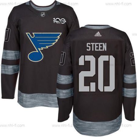 St. Louis Blues #20 Alexander Steen Musta 1917-2017 100th Vuosipäivä Ommeltu NHL Paita – Miesten