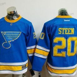 St. Louis Blues #20 Alexander Steen Sininen 2017 Talvi Klassinen Ommeltu NHL Paita – Nuoret