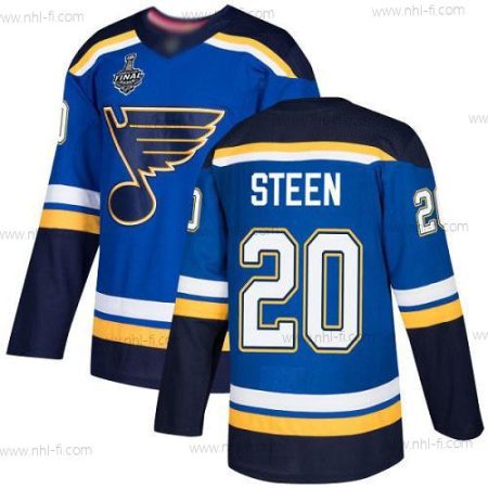 St. Louis Blues #20 Alexander Steen Sininen Kotiottelu Aito 2019 Stanley Cup Final Bound Ommeltu Jääkiekko Paita – Miesten