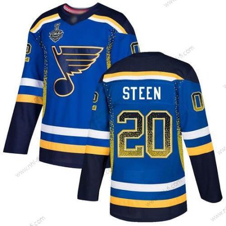 St. Louis Blues #20 Alexander Steen Sininen Kotiottelu Aito 2019 Stanley Cup Final Bound Ommeltu Jääkiekko Paita Versio 2 – Miesten