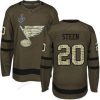 St. Louis Blues #20 Alexander Steen Vihreä Salute to Service 2019 Stanley Cup Final Bound Ommeltu Jääkiekko Paita – Miesten