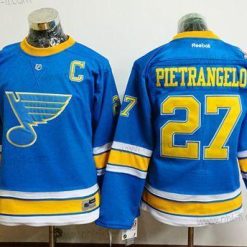 St. Louis Blues #27 Alex Pietrangelo Sininen 2017 Talvi Klassinen Ommeltu NHL Paita – Naisten