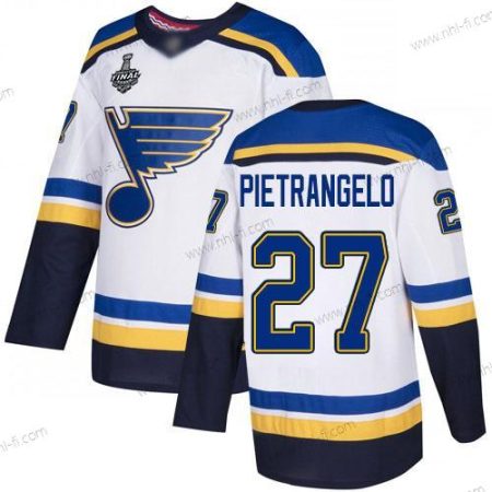 St. Louis Blues #27 Alex Pietrangelo Valkoinen Road Aito 2019 Stanley Cup Final Bound Ommeltu Jääkiekko Paita – Miesten