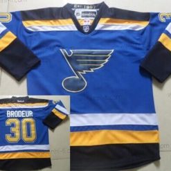 St. Louis Blues #30 Martin Brodeur 2014 Sininen Paita – Miesten