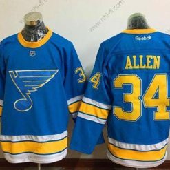 St. Louis Blues #34 Jake Allen Sininen 2017 Talvi Klassinen Ommeltu NHL Paita – Miesten