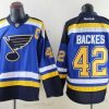 St. Louis Blues #42 David Backes 2014 Sininen Paita – Miesten