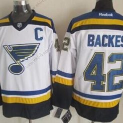 St. Louis Blues #42 David Backes 2014 Valkoinen Paita – Miesten