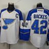 St. Louis Blues #42 David Backes Valkoinen Paita – Miesten