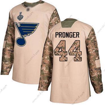 St. Louis Blues #44 Chris Pronger Maastokuvio Aito 2017 Veterans Day 2019 Stanley Cup Final Bound Ommeltu Jääkiekko Paita – Miesten