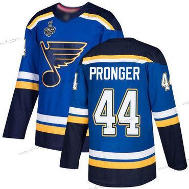 St. Louis Blues #44 Chris Pronger Sininen Kotiottelu Aito 2019 Stanley Cup Final Bound Ommeltu Jääkiekko Paita – Miesten